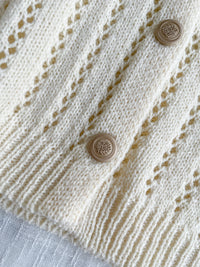 Olive Branches Cardigan 橄欖枝鈕扣通花織紋外套/ TP9127 (Purple sold out)