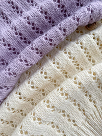Olive Branches Cardigan 橄欖枝鈕扣通花織紋外套/ TP9127 (Purple sold out)