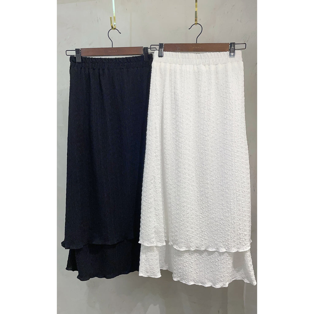 Flair 雙層防皺紋理半身裙, Skirt/ SK8813 (black sold out)