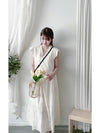 Ivory Sunflower Dress 通花荷葉手袖花邊連身裙/ DS9870