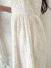 Ivory Sunflower Dress 通花荷葉手袖花邊連身裙/ DS9870