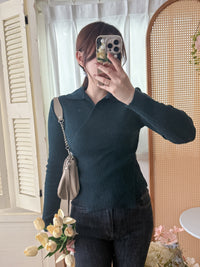 Wrap Cross Top 知性百搭疊領口交叉上衣/ TP9099 (Teal sold out)