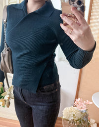 Wrap Cross Top 知性百搭疊領口交叉上衣/ TP9099 (Teal sold out)
