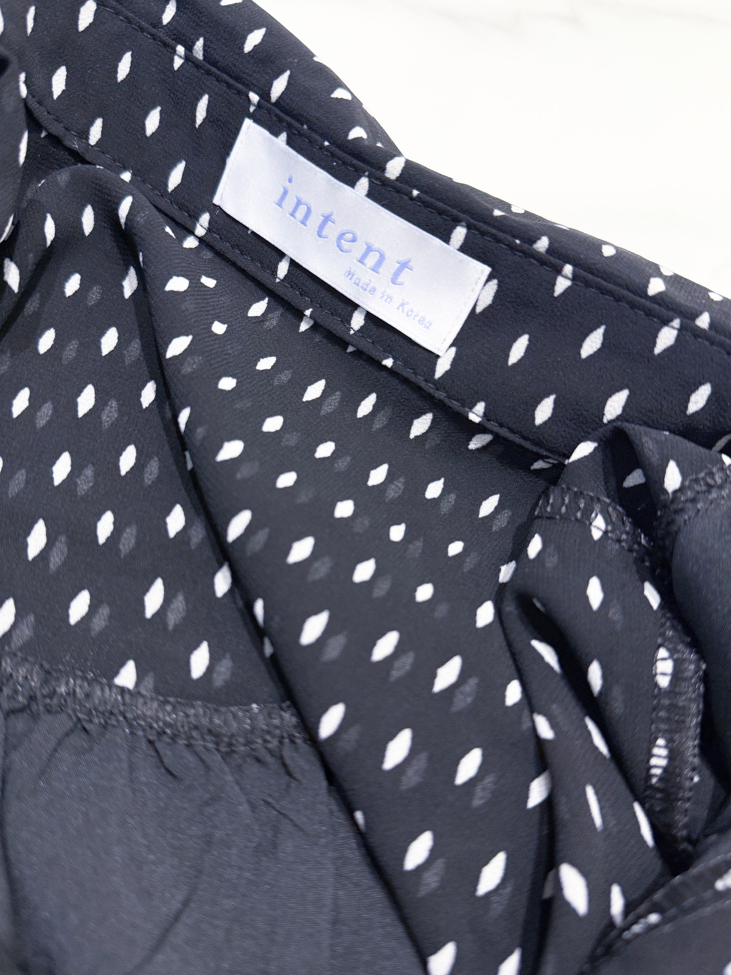 [Intent x Korea label] Rhombus Dress  菱形印花雪紡隨性口袋連身裙/ DS9987