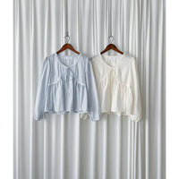 蝴蝶領口通花傘形衣身上衣/ BU9097 (ivory sold out)