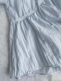 蝴蝶領口通花傘形衣身上衣/ BU9097 (ivory sold out)
