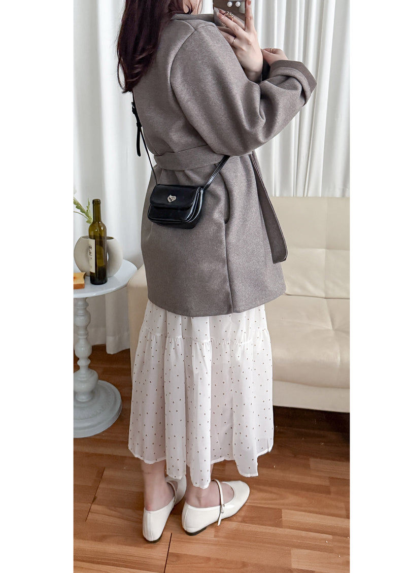 Casual Elegant Coat 隨性/輕優雅修腰翻領外套/ JK8126 (Milktea Tan sold out)