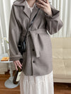 Casual Elegant Coat 隨性/輕優雅修腰翻領外套/ JK8126 (Milktea Tan sold out)