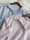 French Stripe 法式直條紋質感恤衫連身裙 Dress/ DS9891