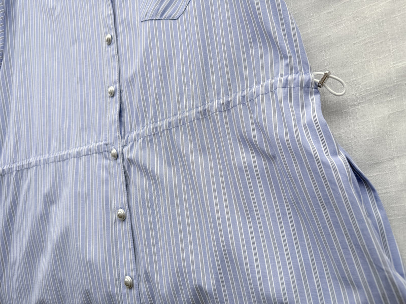 French Stripe 法式直條紋質感恤衫連身裙 Dress/ DS9891