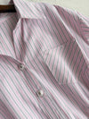 French Stripe 法式直條紋質感恤衫連身裙 Dress/ DS9891