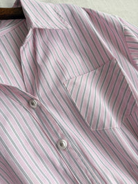 French Stripe 法式直條紋質感恤衫連身裙 Dress/ DS9891