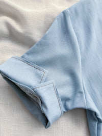 Side Slit Denim V領牛仔色開叉手袖 Dress/ DS9892 (pre-order)