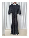 Snowdot 花邊圓領細褶飄逸雪點 Dress/ DS9893