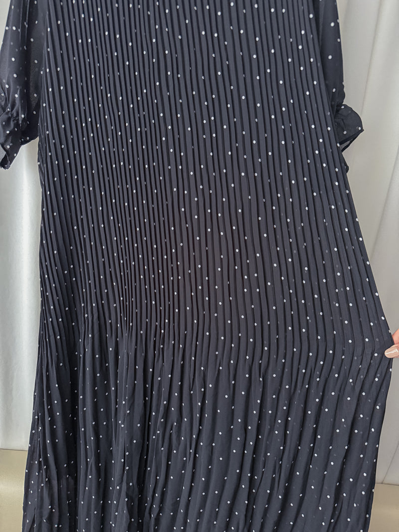 Snowdot 花邊圓領細褶飄逸雪點 Dress/ DS9893