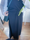 Wrap Vest Dress 彈性交叉領口不貼微修腰吊帶連身裙/ DS9676