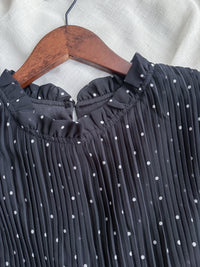 Snowdot 花邊圓領細褶飄逸雪點 Dress/ DS9893