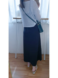 Wrap Vest Dress 彈性交叉領口不貼微修腰吊帶連身裙/ DS9676