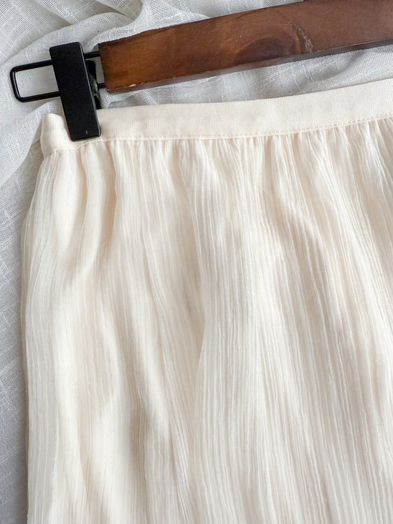 Flair 絲帶橡筋腰輕優雅不規則傘裙擺 Skirt/ SK8882 (pre-order beige)
