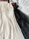 Flair 絲帶橡筋腰輕優雅不規則傘裙擺 Skirt/ SK8882 (pre-order beige)