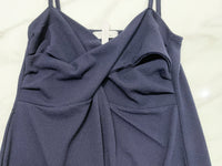 Wrap Vest Dress 彈性交叉領口不貼微修腰吊帶連身裙/ DS9676