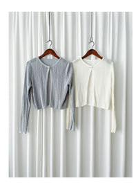 Stripe Knit Cardigan 織紋單鈕扣薄外套/ CD8149 (Blue sold out)