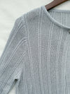 Stripe Knit Cardigan 織紋單鈕扣薄外套/ CD8149 (Blue sold out)