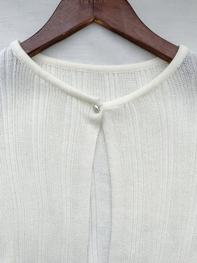 Stripe Knit Cardigan 織紋單鈕扣薄外套/ CD8149 (Blue sold out)