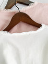 Marble Button 彈性蕾絲領口精緻鈕扣外套或上衣, Top or Blouse/ TP8943 (white sold out)