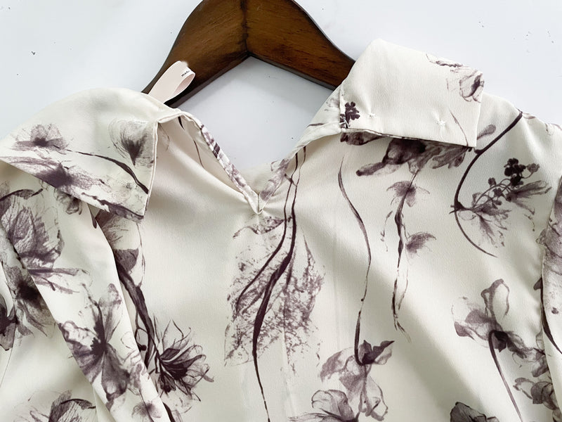 Shadow 影子印花絲巾領口, Blouse/ BU8981