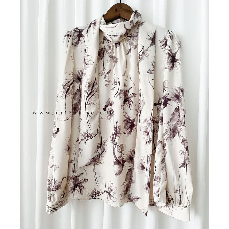 Shadow 影子印花絲巾領口, Blouse/ BU8981
