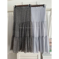Chiffon Floral 低調白花傘型魚尾修腰半身裙, Skirt/ SK8709