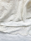 Ivory Sunflower Dress 通花荷葉手袖花邊連身裙/ DS9870