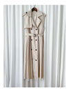 Trench Vest Dress 杏色背心風衣連身裙或外套/ DS9866
