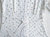 Snowdot Floral Dress V領口雪點印花修腰連身裙/ DS9872