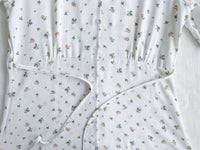 Snowdot Floral Dress V領口雪點印花修腰連身裙/ DS9872