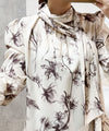 Shadow 影子印花絲巾領口, Blouse/ BU8981