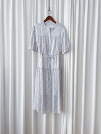 Lavender Check Dress 紫藍色格紋飄逸連身裙/ DS9875