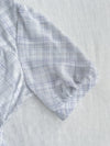 Lavender Check Dress 紫藍色格紋飄逸連身裙/ DS9875