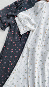 Snowdot Floral Dress V領口雪點印花修腰連身裙/ DS9872