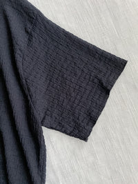 Round Collar Top 防皺好看微花邊立體格紋上衣/ TP9134