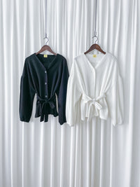 Bubble Top/Cardigan 泡泡袖修腰直線條紋上衣或外套/ CD8148