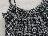 Tweed Dress 混閃十字線合身後橡筋膝上連身裙/ DS9788 (black sold out)
