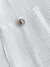 Coco Dress 十字織紋精緻鈕扣雙口袋連身裙/ DS9878