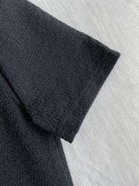 Coco Dress 十字織紋精緻鈕扣雙口袋連身裙/ DS9878