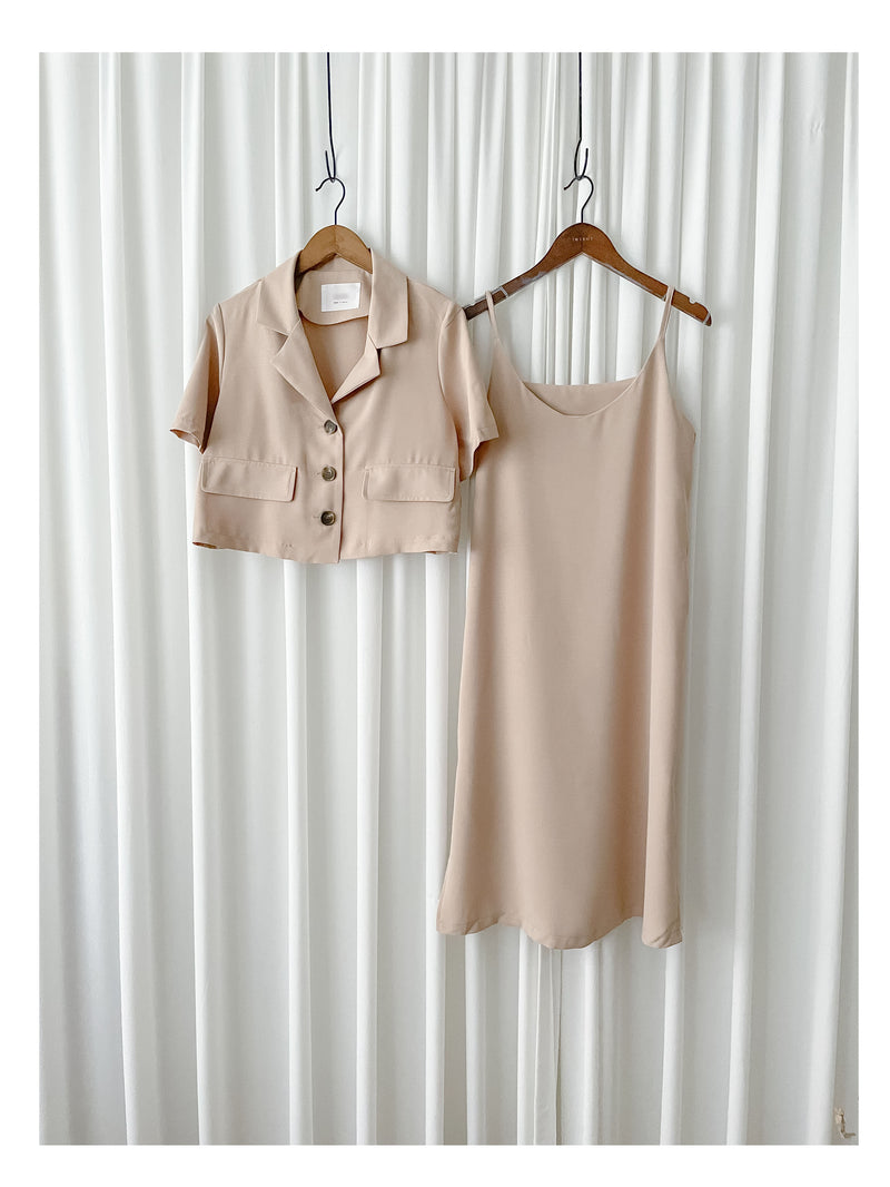 Casual Elegant Set 西裝外套吊帶裙套裝/ SE8074