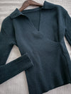Wrap Cross Top 知性百搭疊領口交叉上衣/ TP9099 (Teal sold out)