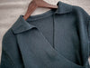 Wrap Cross Top 知性百搭疊領口交叉上衣/ TP9099 (Teal sold out)