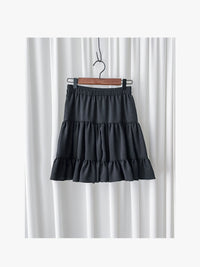 Flare Mini Skirt 全橡筋腰層次裙擺短裙/ SK8886