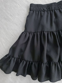 Flare Mini Skirt 全橡筋腰層次裙擺短裙/ SK8886